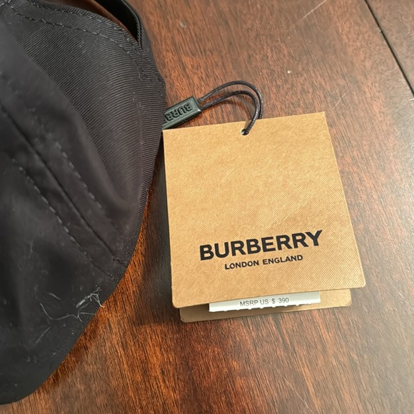 NWT Burberry Women’s Monogram Motif Baseball Cap Black on Black Luxury Gift - Picture 8 of 11